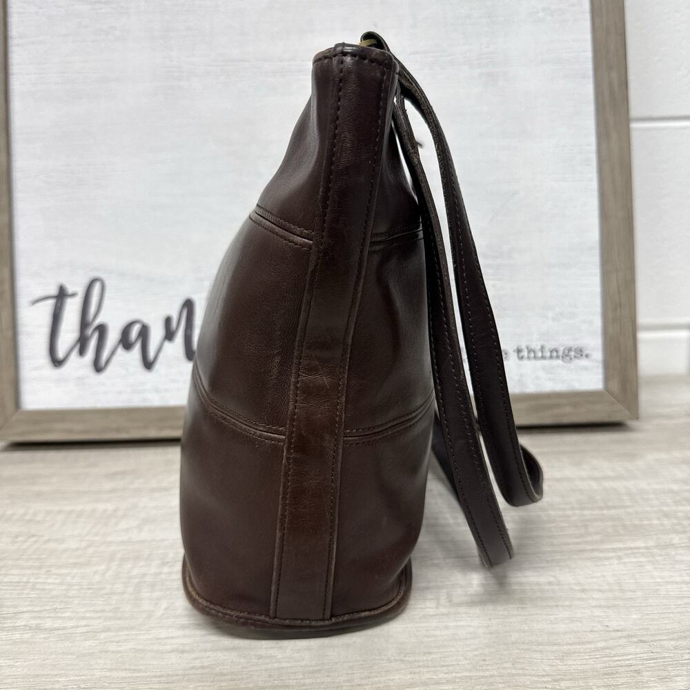 Vintage COACH Tribeca 9098 Brown Leather Tote USA Hangtag Shoulder Bag - Picture 5 of 16